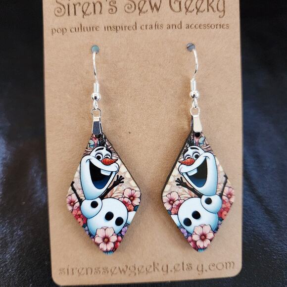 Olaf Frozen Snowman Disney Earrings - Picture 3 of 4